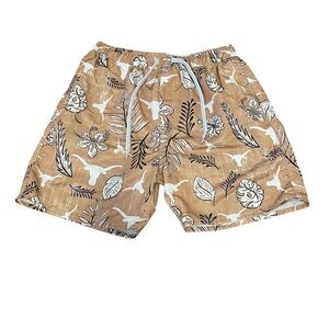 Men's Longhorns Tropical Print Swim Trunks